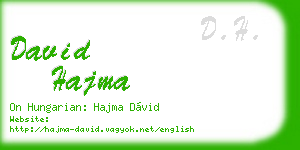 david hajma business card